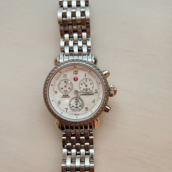 Michele csx diamond chronograph watch